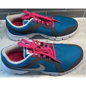 Nike Flex Experience RN2 Women's Shoes Size 5.5Y Teal Hot Pink 599344-300